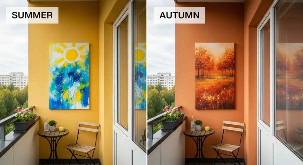 Seasonal Decor Changing Art with Seasons
