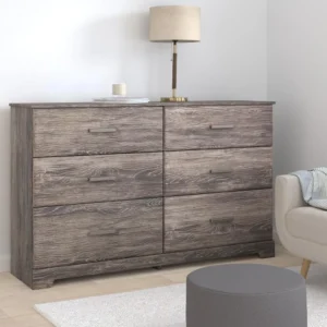 Warm Gray 6-Drawer Dresser