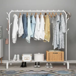 Clothes Rack Nightstand Coat Rack Storage Bedroom Clothes Stand Organizer Night Table Storage Shelf Clothing Racks Household