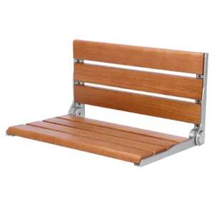 For elderly people with disabilities who are pregnant, a 17.7-inch wall-mounted fold-up bathroom stool with a back.